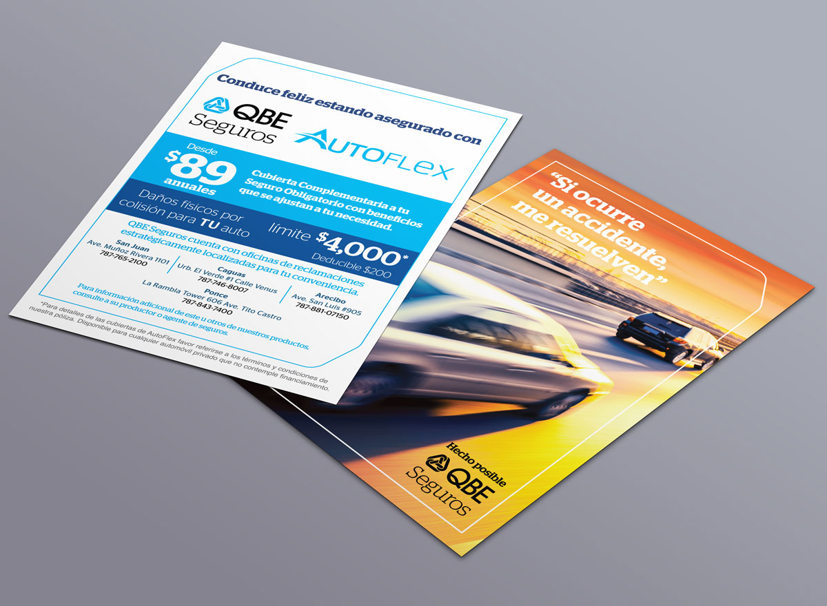 Flyer for car insurance